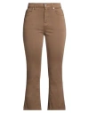 Department Five Department 5 Woman Jeans Light Brown Size 31 Cotton, Rubber In Neutral