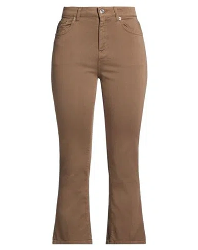 Department Five Department 5 Woman Jeans Light Brown Size 31 Cotton, Rubber In Neutral