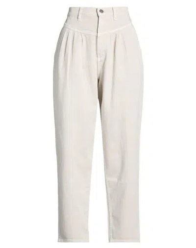 Department Five Department 5 Woman Jeans Light Grey Size 28 Cotton In Neutral