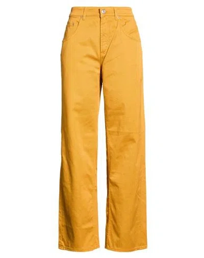 Department Five Department 5 Woman Jeans Mustard Size 30 Cotton, Elastane In Yellow