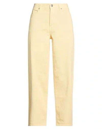 Department Five Department 5 Woman Jeans Pastel Yellow Size 27 Cotton, Rubber In Neutral
