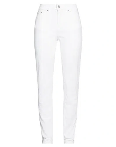 Department Five Department 5 Woman Jeans White Size 27 Cotton, Rubber