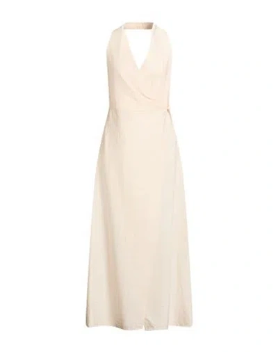 Department Five Department 5 Woman Maxi Dress Beige Size 6 Lyocell, Polyamide In Sand