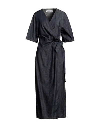 Department Five Department 5 Woman Maxi Dress Blue Size 6 Cotton