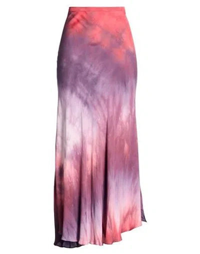 Department Five Department 5 Woman Maxi Skirt Mauve Size 6 Viscose In Pink