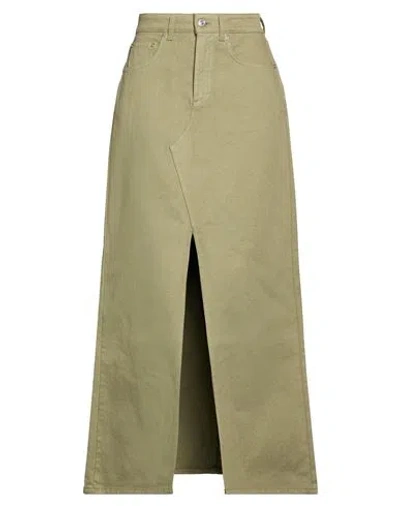 Department Five Department 5 Woman Maxi Skirt Military Green Size 27 Cotton