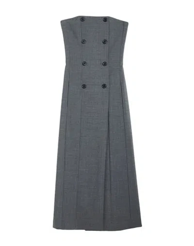 Department Five Department 5 Woman Midi Dress Grey Size 6 Polyester, Virgin Wool, Elastane In Blue
