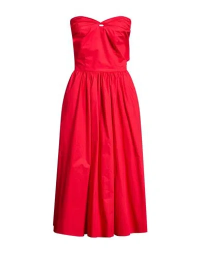 Department Five Department 5 Woman Midi Dress Red Size 6 Cotton