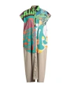 Department Five Department 5 Woman Midi Dress Turquoise Size 6 Cotton In Multi