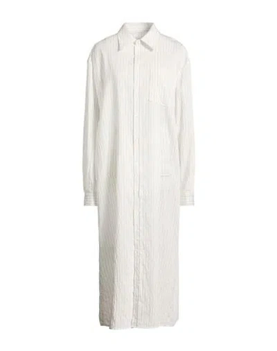 Department Five Department 5 Woman Midi Dress White Size 6 Modal, Polyamide, Polyester