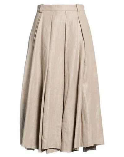 Department Five Department 5 Woman Midi Skirt Sand Size 6 Linen In Neutral