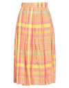 Department Five Department 5 Woman Midi Skirt Yellow Size S Acetate, Linen, Viscose In Yellow