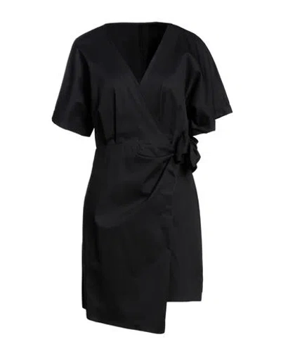 Department Five Department 5 Woman Mini Dress Black Size 6 Cotton, Elastane