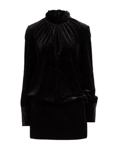 Department Five Department 5 Woman Mini Dress Black Size 6 Polyester, Elastane