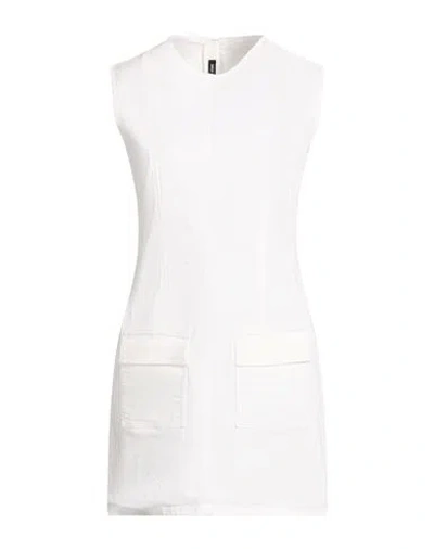 Department Five Department 5 Woman Mini Dress Ivory Size 6 Cotton, Rubber In White