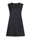 Department Five Department 5 Woman Short Dress Navy Blue Size 8 Cotton In Navy Blue