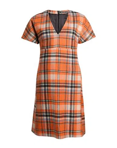 Department Five Department 5 Woman Mini Dress Orange Size 6 Wool, Polyamide