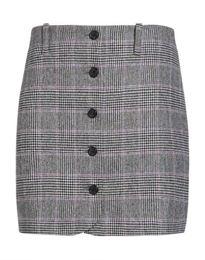 Department Five Department 5 Woman Mini Skirt Grey Size 8 Wool, Polyester, Elastane In Gray
