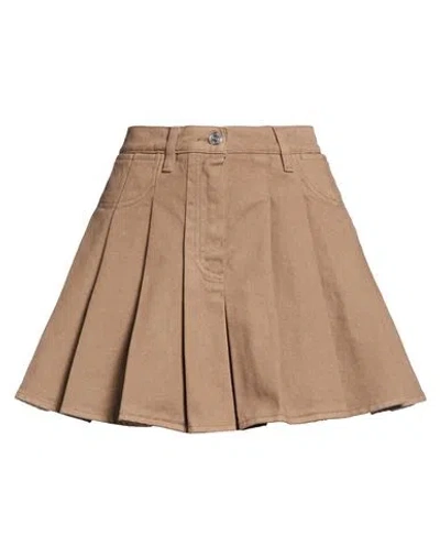 Department Five Department 5 Woman Mini Skirt Khaki Size 27 Cotton In Brown