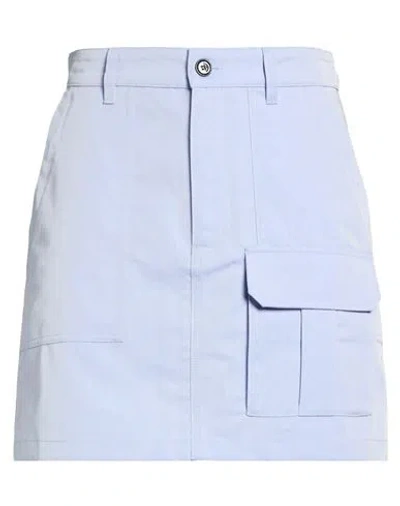 Department Five Department 5 Woman Mini Skirt Light Blue Size 6 Cotton, Polyester