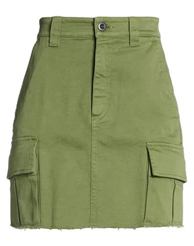 Department Five Department 5 Woman Mini Skirt Military Green Size 2 Cotton, Elastane