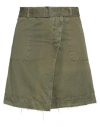Department Five Department 5 Woman Mini Skirt Military Green Size 6 Cotton