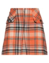 Department Five Department 5 Woman Mini Skirt Rust Size 6 Wool, Nylon