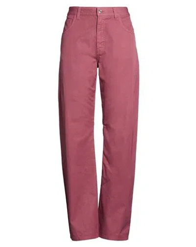 Department Five Department 5 Woman Pants Antique Rose Size 6 Cotton In Pink