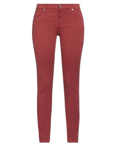 Department Five Department 5 Woman Pants Brick Size 27 Cotton, Elastomultiester, Rubber In Red