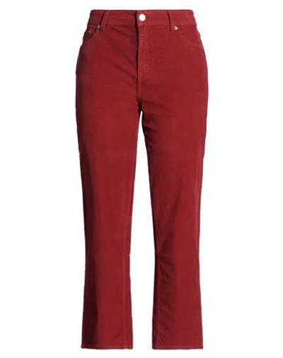 Department Five Department 5 Woman Pants Brick Size 29 Cotton, Elastane In Burgundy