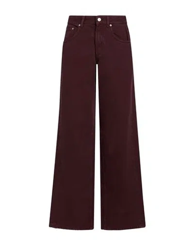 Department Five Department 5 Woman Pants Burgundy Size 27 Cotton In Red