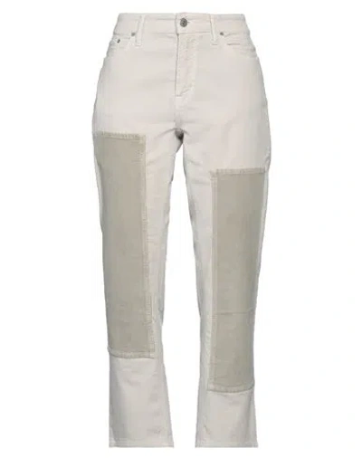 Department Five Department 5 Woman Pants Cream Size 27 Cotton, Elastane In White