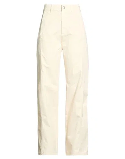 Department Five Department 5 Woman Pants Cream Size 6 Cotton In White
