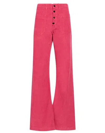 Department Five Department 5 Woman Pants Fuchsia Size 25 Cotton, Elastane In Red