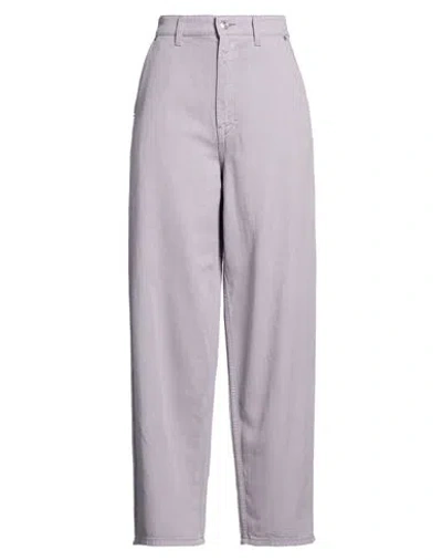 Department Five Department 5 Woman Pants Lilac Size 27 Cotton, Lyocell In Purple