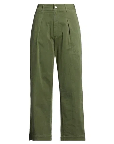 Department Five Department 5 Woman Pants Military Green Size 6 Cotton, Elastane