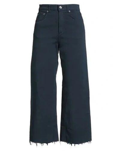 Department Five Department 5 Woman Pants Navy Size 26 Cotton, Elastane In Blue