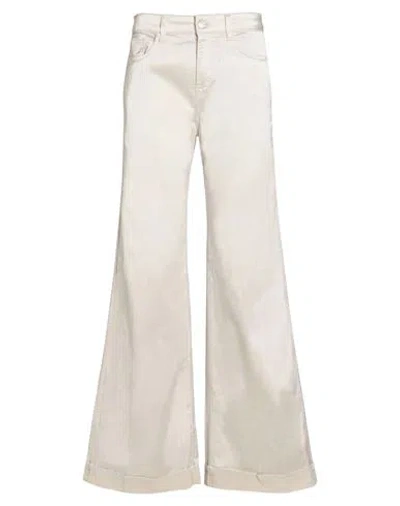 Department Five Department 5 Woman Pants Off White Size 6 Cotton, Viscose, Elastane In Pink
