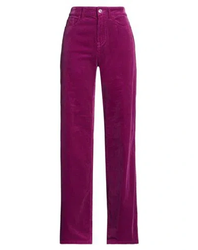 Department Five Department 5 Woman Pants Plum Size 6 Cotton, Modal, Rubber In Purple