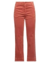 Department Five Department 5 Woman Pants Rust Size 25 Cotton, Modal, Polyester, Elastane In Red