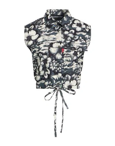Department Five Department 5 Woman Shirt Charcoal Size 6 Cotton In Gray