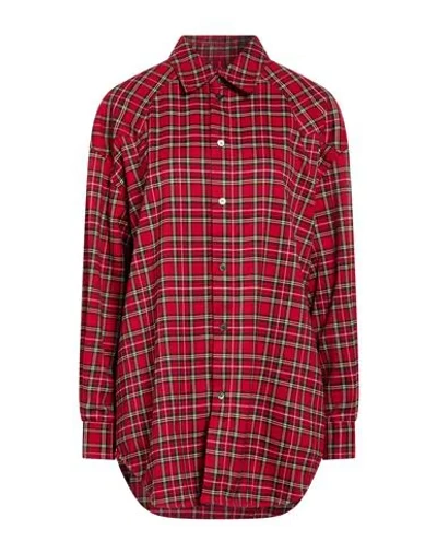 Department Five Department 5 Woman Shirt Red Size 6 Polyester, Viscose, Elastane In Multi