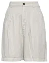 Department Five Department 5 Woman Shorts & Bermuda Shorts Beige Size 31 Tencel, Linen In Beige