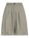 Department Five Department 5 Woman Shorts & Bermuda Shorts Military Green Size 30 Tencel, Linen