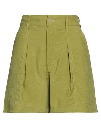 Department Five Department 5 Woman Shorts & Bermuda Shorts Military Green Size 8 Lycra, Polyamide