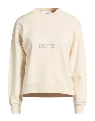 Department Five Department 5 Woman Sweatshirt Cream Size S Cotton In Yellow