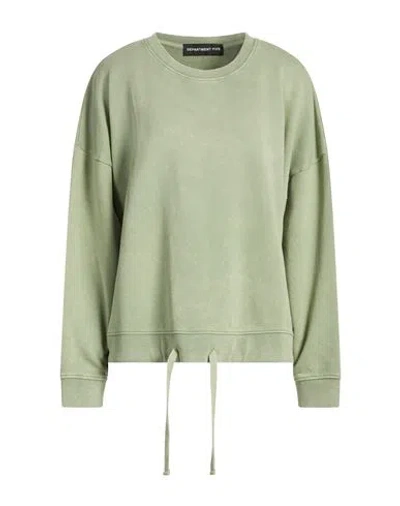 Department Five Department 5 Woman Sweatshirt Sage Green Size Xl Cotton
