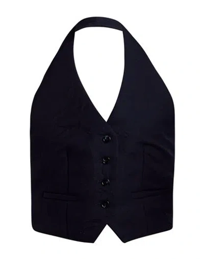 Department Five Department 5 Woman Tailored Vest Midnight Blue Size 6 Polyester, Viscose, Polyamide