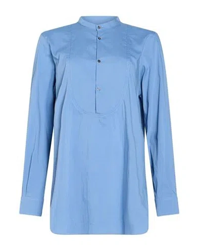 Department Five Department 5 Woman Top Light Blue Size 6 Cotton, Polyamide, Elastane