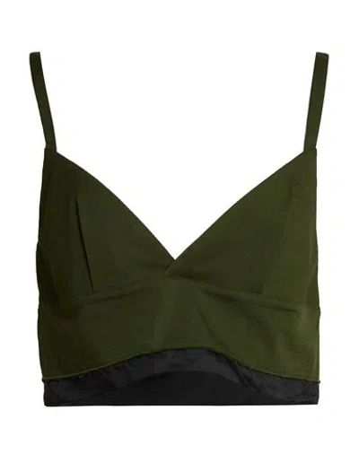 Department Five Department 5 Woman Top Military Green Size S Cotton, Elastane In Multi